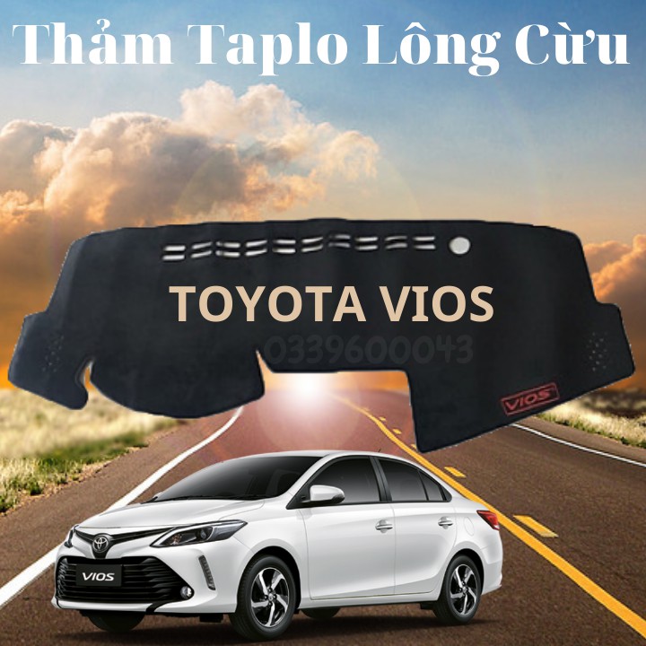 Thảm Taplo Lông Cừu Chống Nóng, Bảo Vệ Taplo Xe Toyota Vios