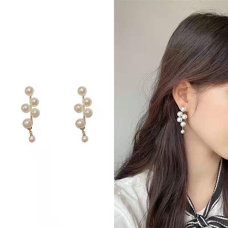 Bông Tai Mạ Bạc 925 Đính Ngọc Trai Đơn Giản Thời Trang Cho Nữ