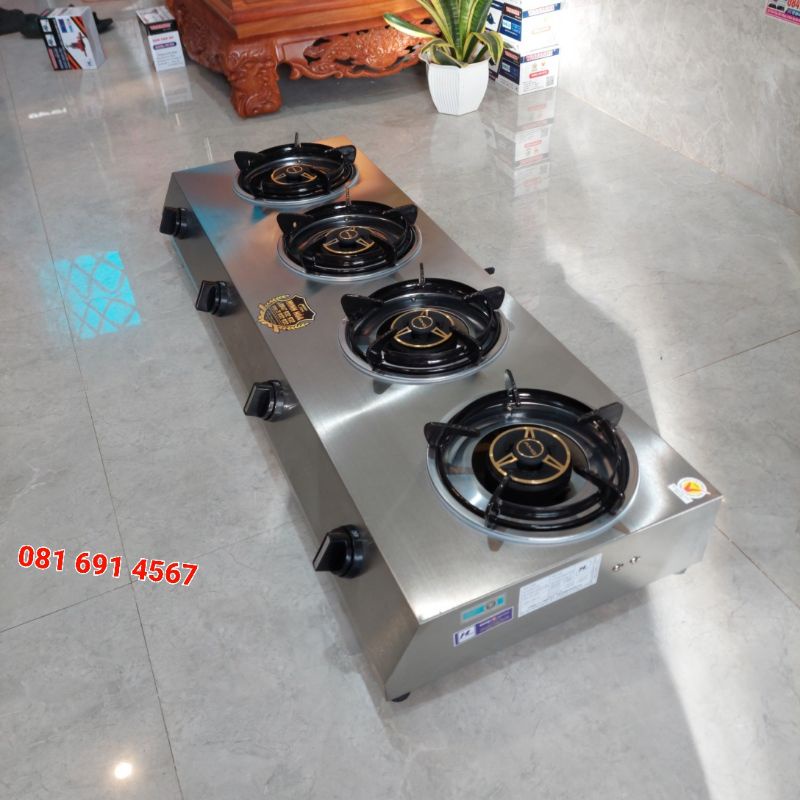 Bếp gas mỳ cay bánh xèo bò né 4 AMG , Điếu Gang siêu bền , đồng nhập khẩu tiết kiệm gas chất lượng số1