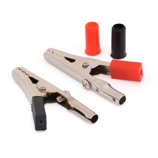 ✅1 cặp kẹp cá sấu  10A đỏ đen chắc chắn
