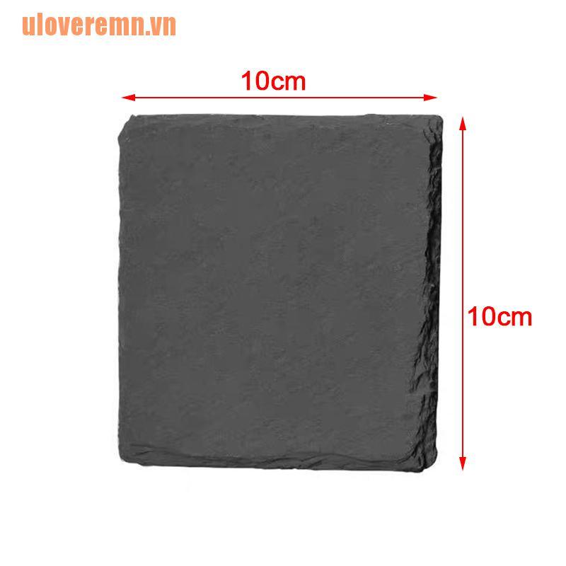 Thảm Lót Cốc Trà Cà Phê Hình Trái Tim Bằng Đá Slate Tự Nhiên