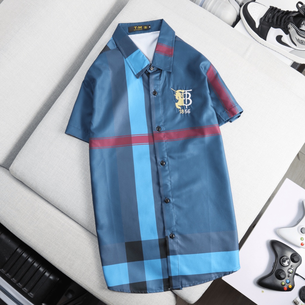 Áo Sơ Mi Nam Họa Tiết Sọc Phong Cách BBR Thời Trang Cá Tính Phong Cách Hàn