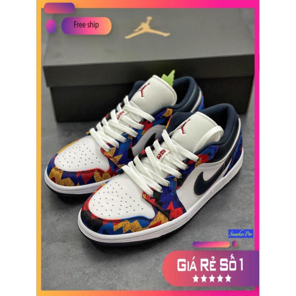(FULL BOX + QUÀ TẶNG) Giày thể thao sneaker Air Jordan 1 Low Nothing But Net cổ thấp siêu đẹp dành cho nam và nữ