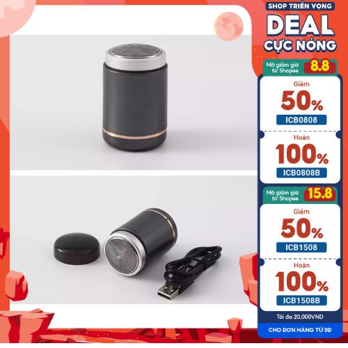 Máy cạo râu nam mini bỏ túi SH-588 cao cấp, Dao cạo râu điện 3 lưỡi siêu nhỏ gọn công nghệ Nhật Bản, Không trầy xước.