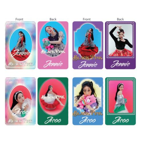 Set 8 card thẻ nhựa BLACKPINK - SSG2021 in 2 mặt bo góc