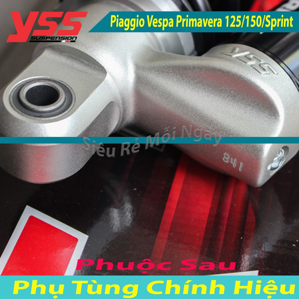 Cặp Phuộc Bình Dầu Trước và Sau YSS Piaggio Vespa Primavera 125,150,Sprint Black