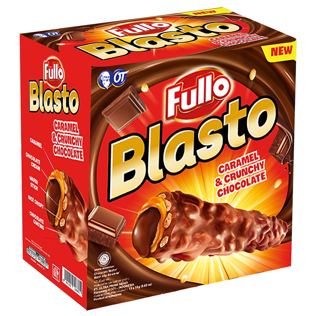 Bánh xốp Sô cô la Fullo Blasto 18gr (Fullo Blasto Stick Wafer Chocoate 18 gr) | BigBuy360 - bigbuy360.vn