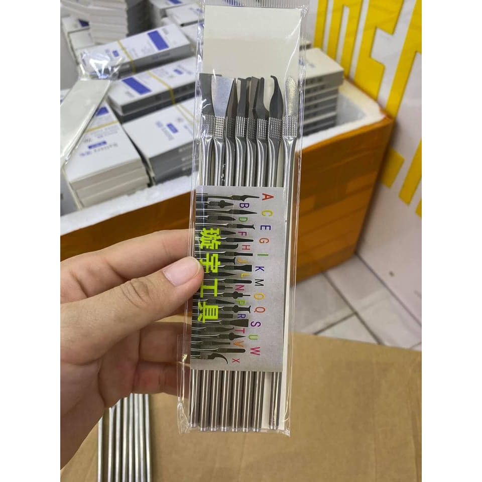 Bộ 8 cây dao rọc tem làm chân ic