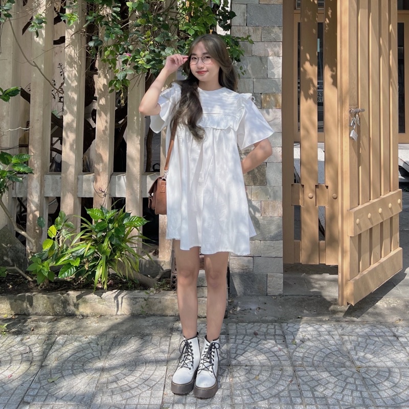 ĐẦM BABYDOLL TAY LOE (ảnh thật/video)