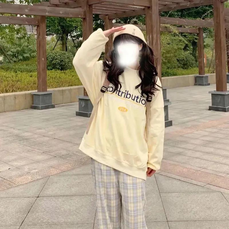 NRVP Áo Thun Nữ Dài Tay Cổ Tròn Thời Trang Hàn