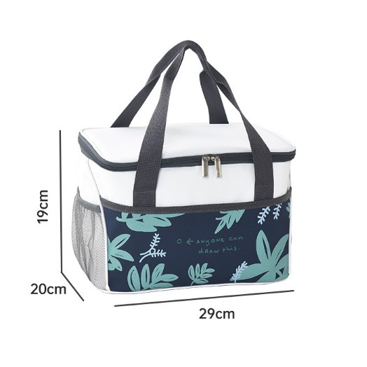 Túi đựng cơm cao cấp vải CANVAS Bailing 3 lớp cách nhiệt, cỡ to size 29x20x19cm