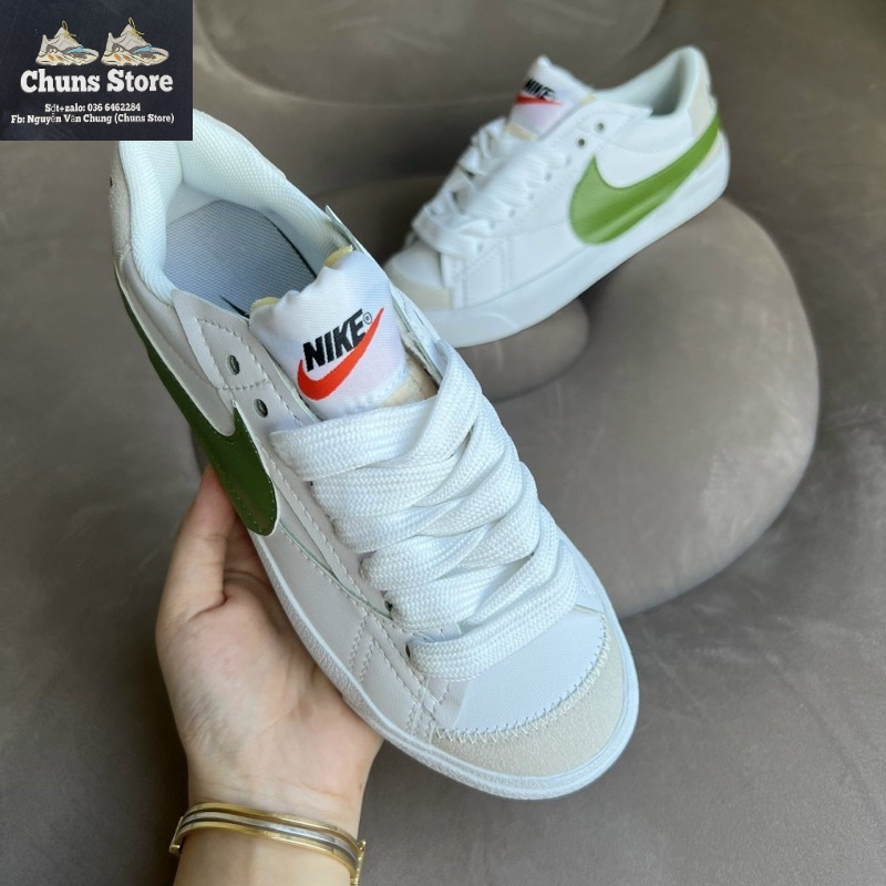 Giày Blazer Jumbo trắng móc xanh cam đen mới, giày nk blazer 2.0 các màu cao cấp