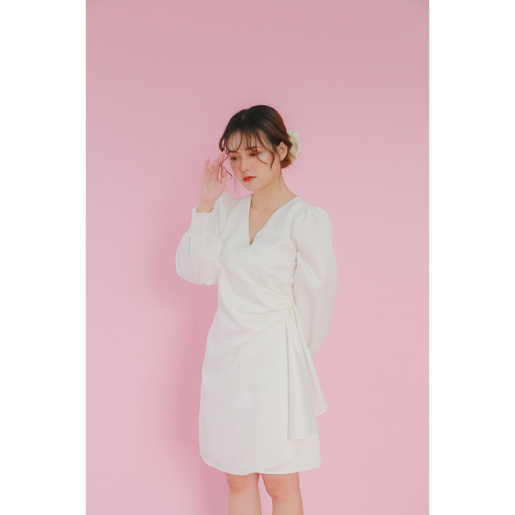 VÁY ĐẦM ĐI CHƠI/ĐI TIỆC - AMELIE DRESS - VÁY DÀI TAY CỔ V | BigBuy360 - bigbuy360.vn