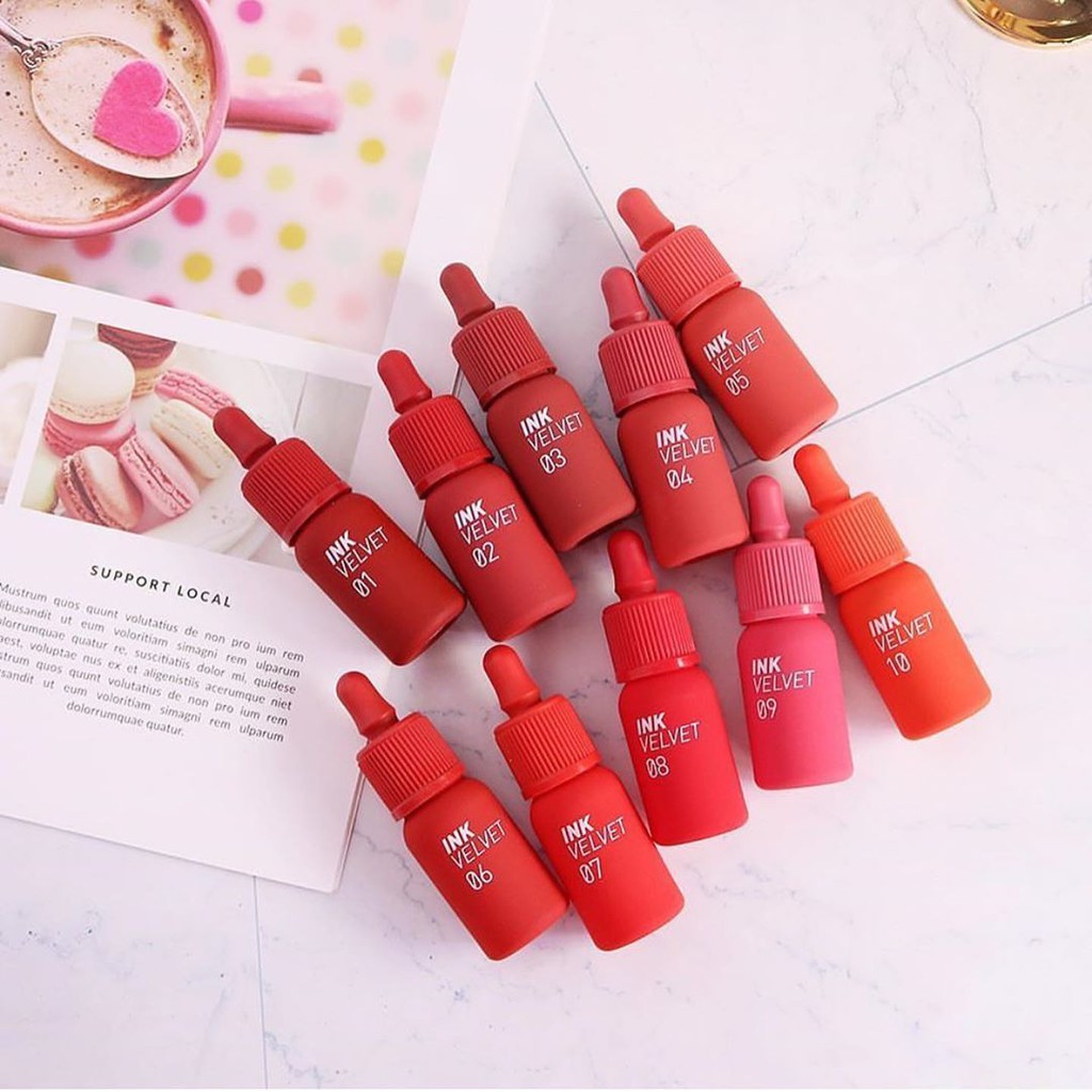 Son Kem Lì Peripera Ink Velvet Lip Tint New 2019 màu #03 Red Only đỏ gạch pha hồng