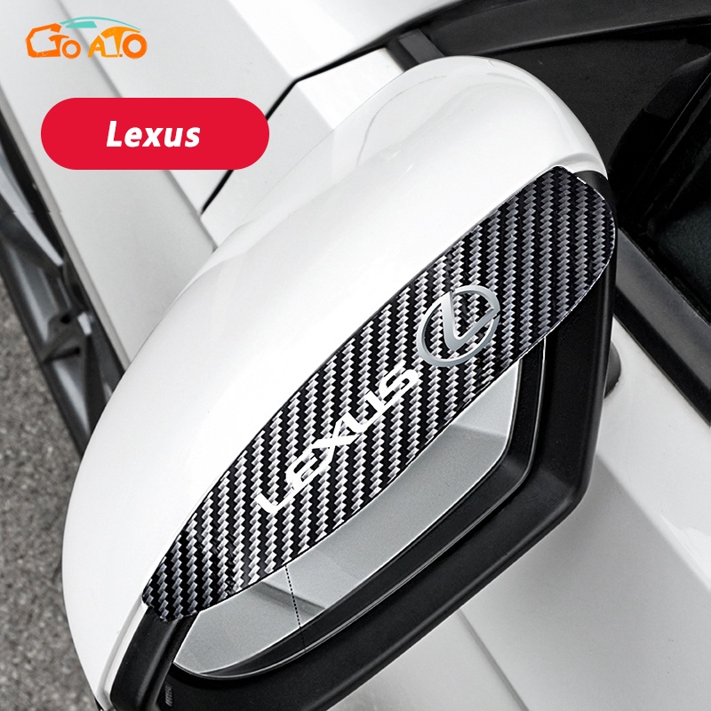 GTIOATO 2 Chiếc Vè Che Mưa Gương Chiếu Hậu Sợi Carbon Vè Che Mưa Gương Chiếu Hậu Ô Tô MiếNg DáN ChốNg NưỚC GưƠNg Ô Tô TấM DáN GưƠNg DáN KíNh Ô Tô ChốNg NưỚC Phụ KiệN Xe HơI Cho Lexus RX350 ES250 ES300 RX300 NX LS 570 ES RX IS