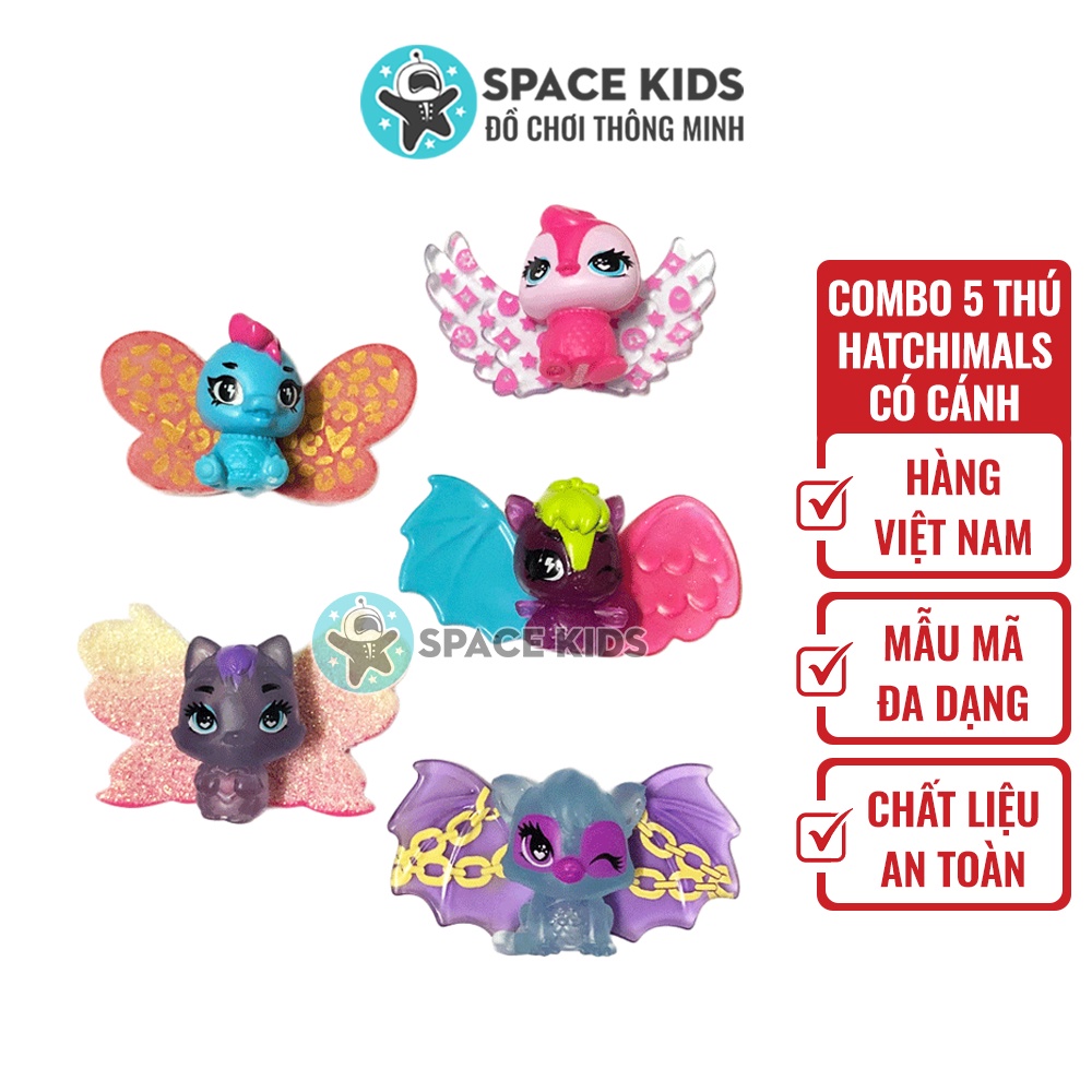 Đồ chơi cho bé Combo 5 thú Hatchimals có cánh khác nhau, hàng hiếm chọn lọc, Thú Hatchimals hàng Việt Nam xuất khẩu