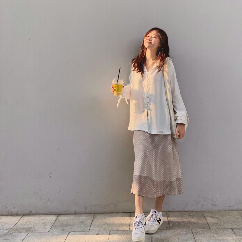 SƠ MI TAY NƠ NÚT BỌC CALIE STORE