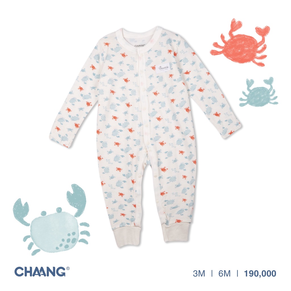 Chaang Body dài cúc giữa sơ sinh SS2022D03