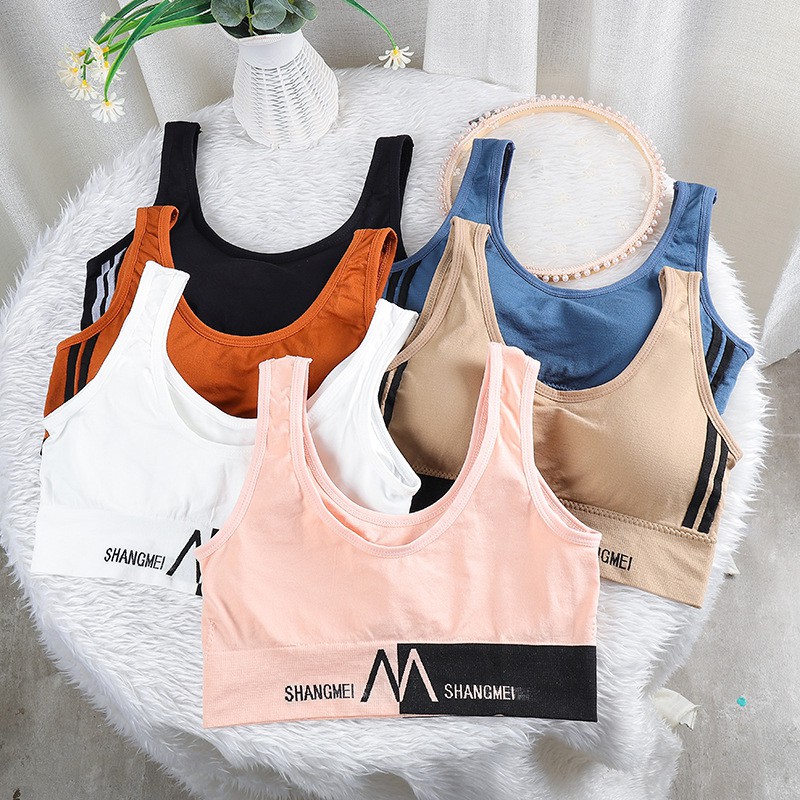 Áo lót AOWEINISI; vải cotton dây chéo in chữ quyến rũ thời trang cho nữ