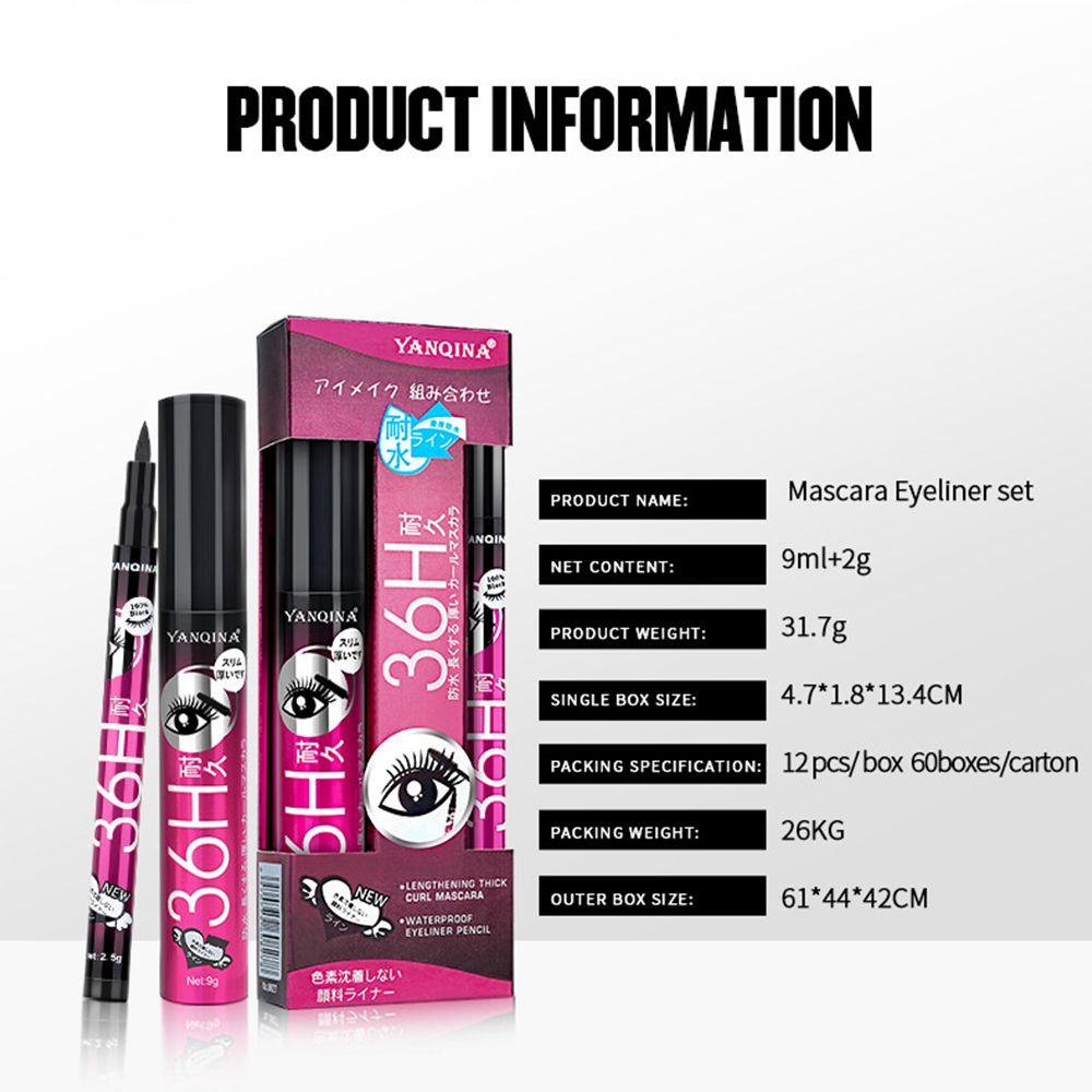 Bộ 2 Sản Phẩm Gồm Mascara Và Bút Kẻ Mắt 4D Chống Nước Lâu Trôi