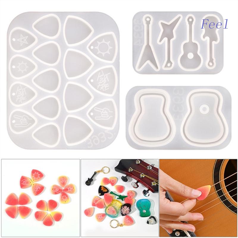 Khuôn Silicone Làm Giá Đỡ Miếng Gảy Đàn Guitar Hình Tam Giác Bằng Resin Epoxy Resin