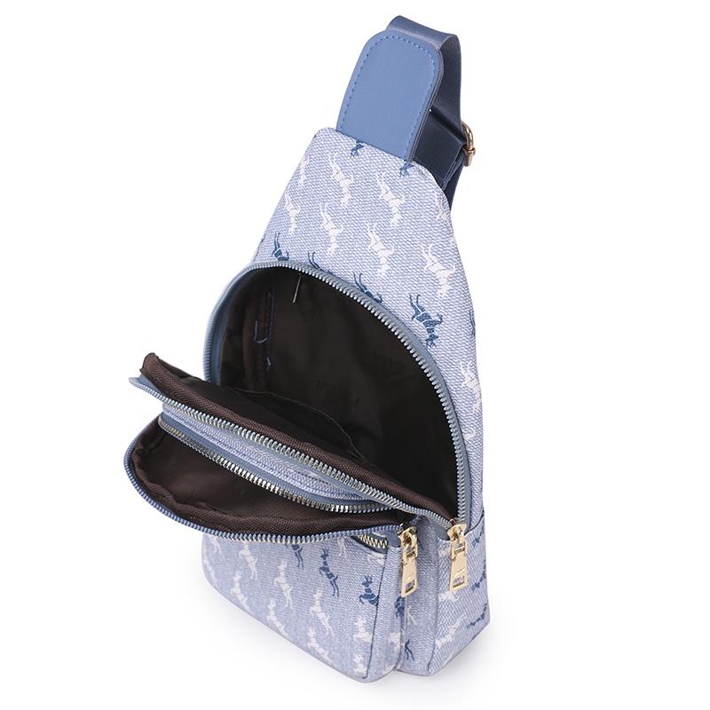 Túi Đeo Chéo Một Bên Vai Đa Năng Kiểu Dáng Ngọt Ngào Có Lỗ Tai Nghe Nghe Chụp Tai