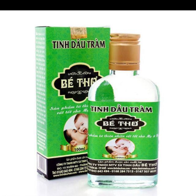 Dầu tràm bé thơ cho bé và mẹ tri ho, cảm(hàng chính hãng có tem chống giả)chai 100ml