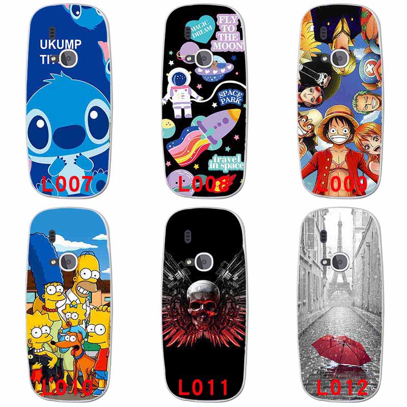 Ốp Lưng silicone HọA TiếT HoạT HìNh NhiềU MàU SắC Cho Nokia 3310 2017