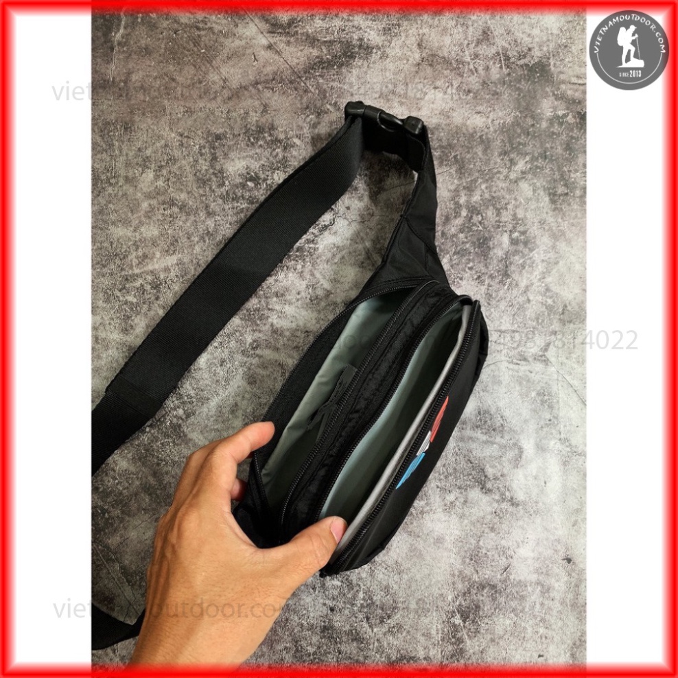 Túi Đeo Chéo B185 Essential Tricolor Waist Bag Black GN5455 [ BẢO HÀNH TRỌN ĐỜI ] XỊN