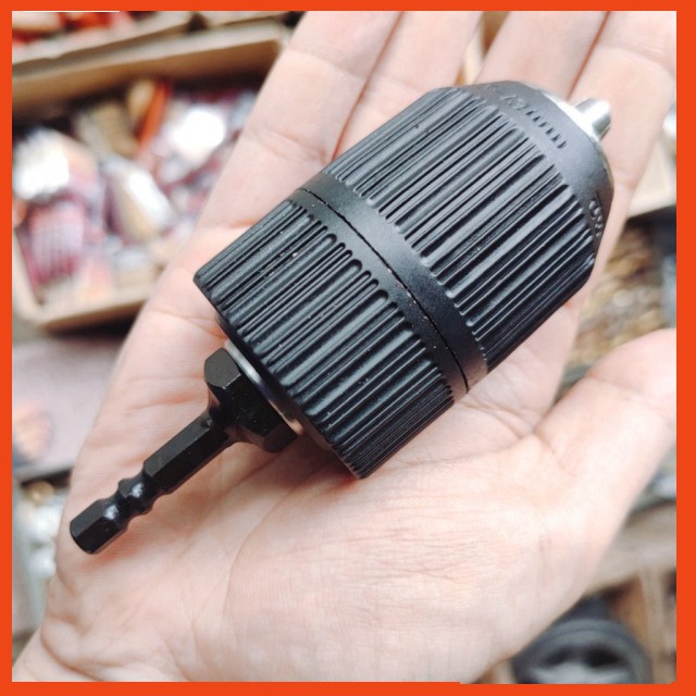 Đầu Chuyển Đổi Bắn Bắt Vít Lục Giác Sang Máy Khoan - Đầu kẹp mũi khoan măng ranh tự động 13 MM