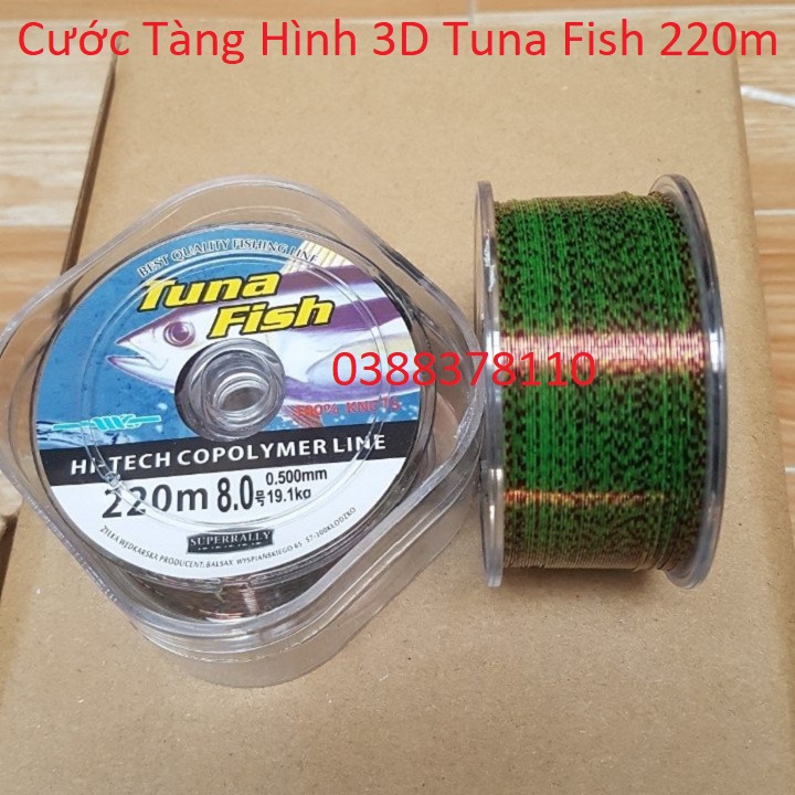 Dây Cước Câu Cá Tàng Hình 3D Tuna Fish 220m