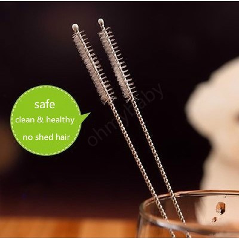 Bàn chải vệ sinh bình sữa em bé đa năng bằng thép không gỉ