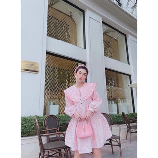 đầm baby doll gấm