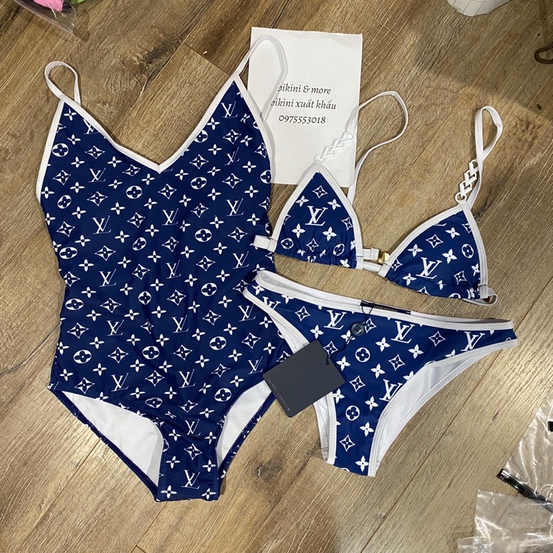 [BKN1066] &lt;BRAND&gt; BODYSUIT LV XANH VIỀN TRẮNG