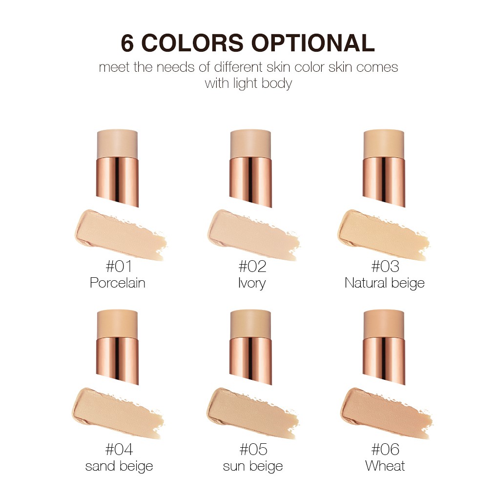 Kem Che Khuyết Điểm O.TWO.O Dịu Nhẹ Phục Hồi Da Kiềm Dầu Lâu Trôi 6 Màu Tự Nhiên 35g | BigBuy360 - bigbuy360.vn