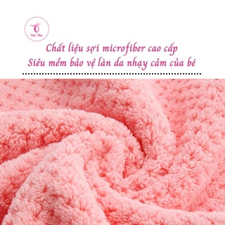 Khăn mặt sợi microfiber, khăn mặt lông mềm mịn thấm hút tốt 30x50cm - Việt thư