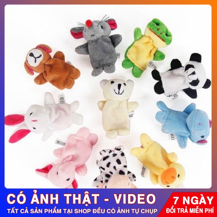 Combo 10 Con Rối Ngón Tay Ngộ Nghĩnh Hình Con Vật [Hàng Cao Cấp]