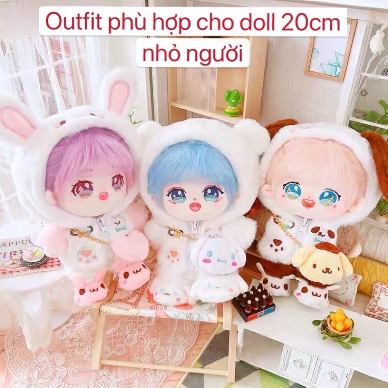 Bộ thú cho doll 20cm nhỏ người