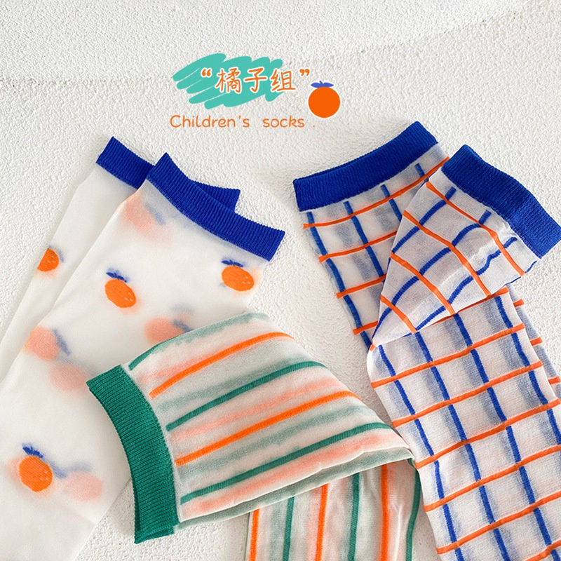 Vớ Lụa Mỏng Cổ Vừa Thoáng Khí Thời Trang Mùa Hè Dành Cho Bé