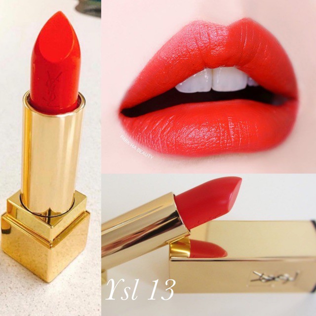 Son YSL 13 Le Orange Màu Đỏ Cam fullbox, 52