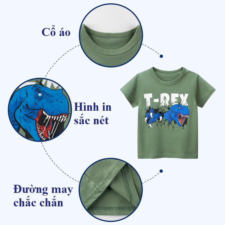 Áo bé trai hàn quốc size đại xuất xịn cho bé từ 1 đến 8 tuổi - Hãng 27kids