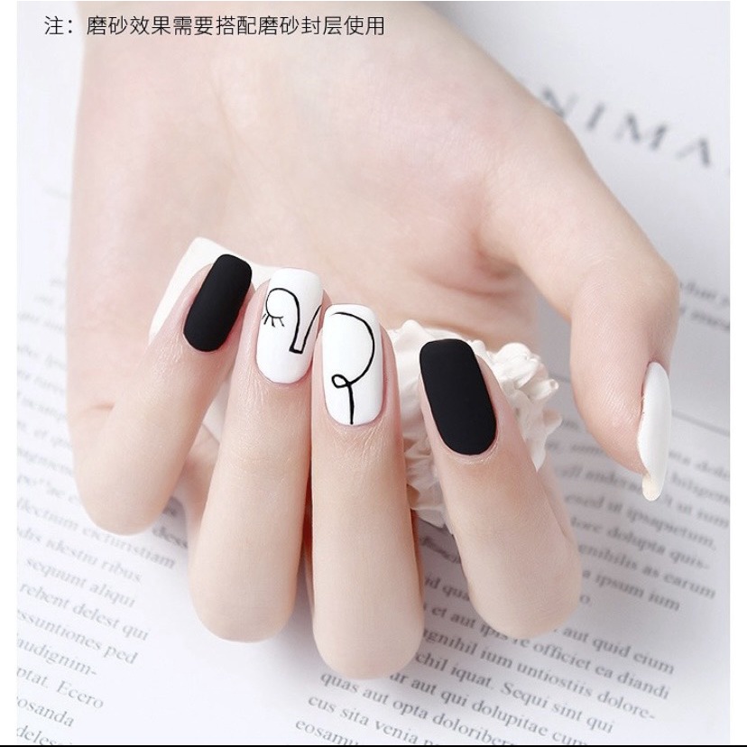 Sơn AS cao cấp sơn móng tay gel màu đen trắng trắng nước gạo thạch đen trắng sữa chua 15ml