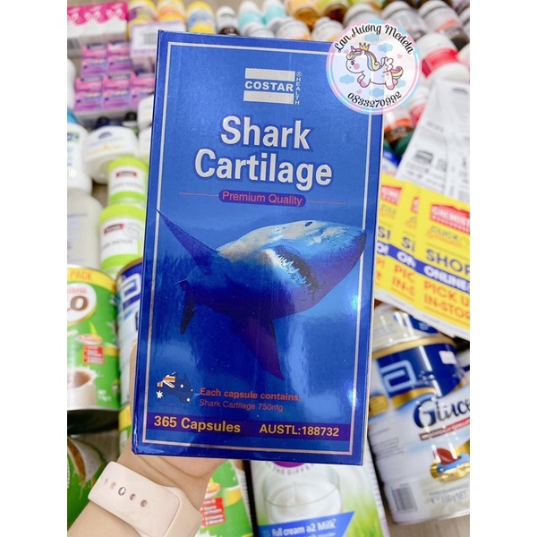 Viên uống sụn vi cá mập Shark Cartilage 750mg của Úc loại 365 viên