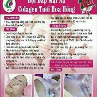 Bột đắp mặt nạ collagen tươi hoa hồng