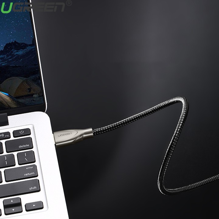 Cáp HDMI 2.0 Ugreen  50109 Carbon dài 3m Chuẩn 4K/60MHz Cao Cấp- Hàng chính hãng bảo hành 18 tháng