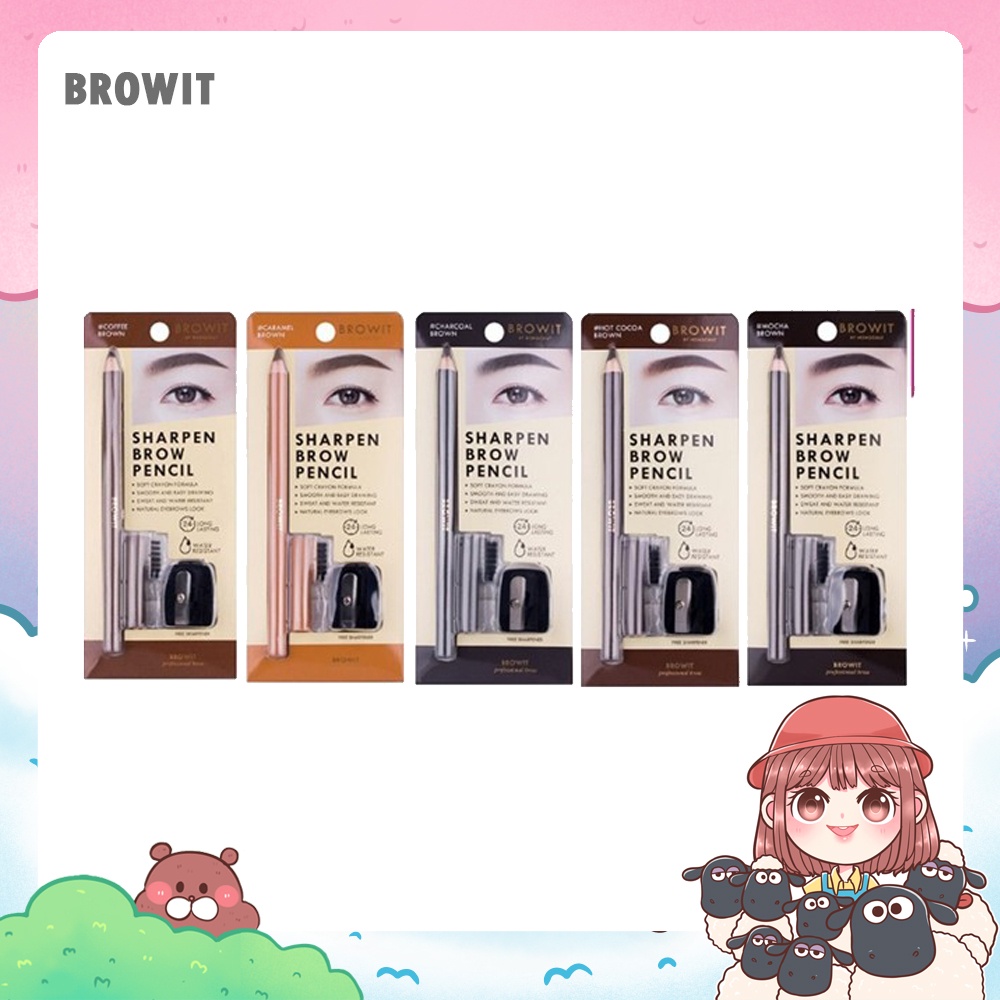 Chì kẻ mày siêu mảnh Browit Sharpen Brow Pencil siêu dễ kẻ và lâu trôi NỘI ĐỊA THÁI