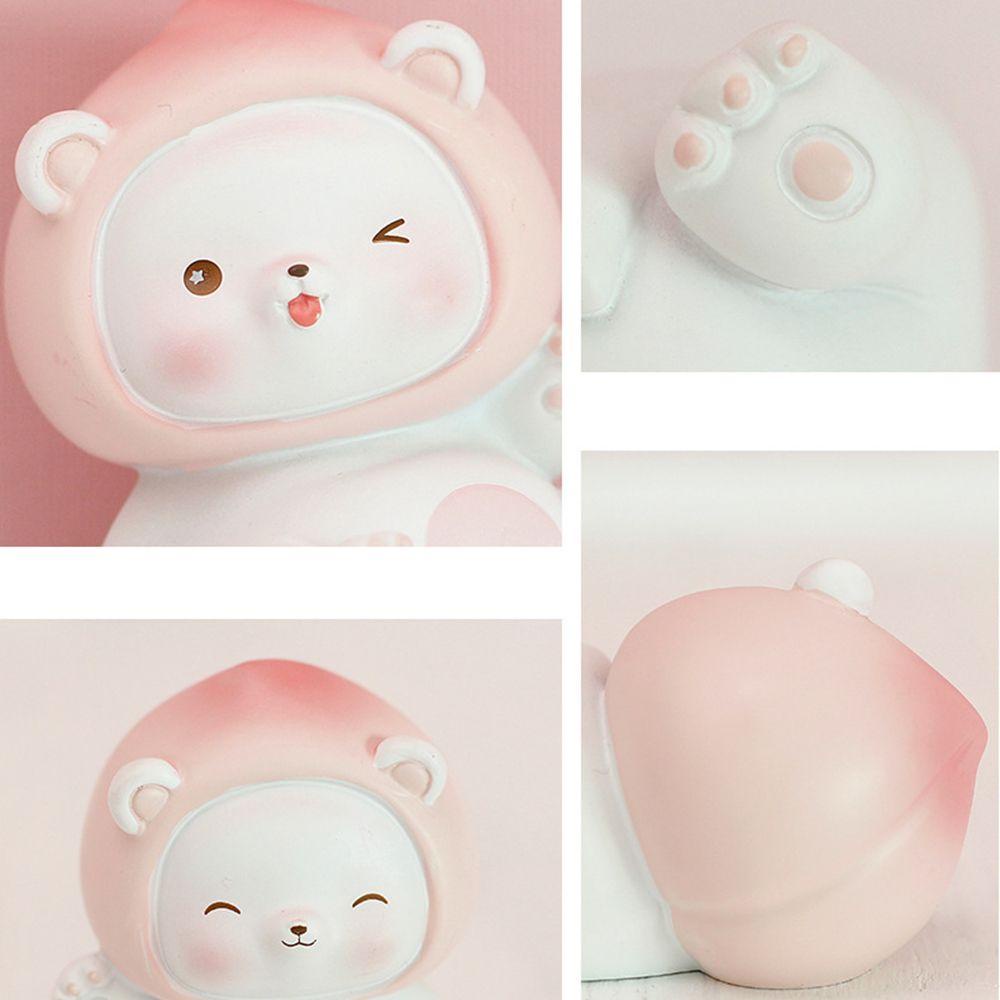 Mô Hình Gấu Đào Bằng Nhựa Resin Trang Trí Nhà Cửa