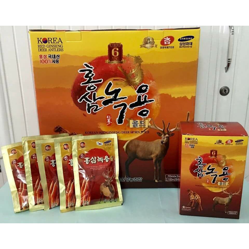 Nước Hồng Sâm Nhung Hươu (30Gói x70ml)