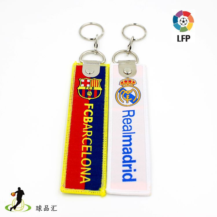 Móc Khóa Vải Bện Hình Logo Câu Lạc Bộ Bóng Đá Real Madrid/ Liverpool