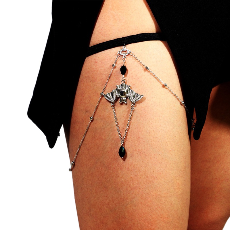 Vòng Đeo Chân Tua Rua Hình Dơi Phong Cách Gothic Thời Trang Cho Nữ
